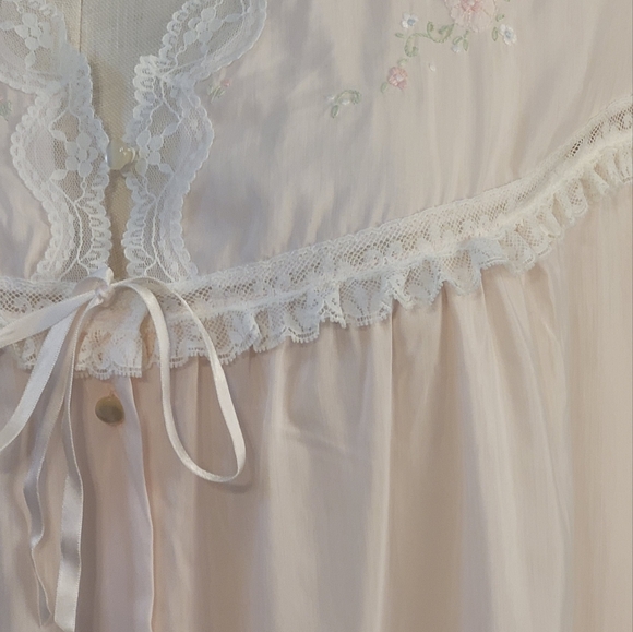 80s Lightweight Pale Pink Robe - Picture 3 of 6